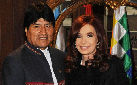 Cristina con Evo