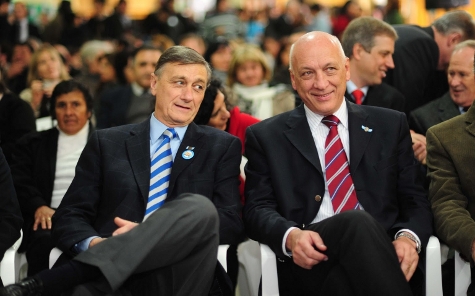 Antonio Bonfatti y Hermes Binner