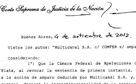 Fallo de la Corte Suprema