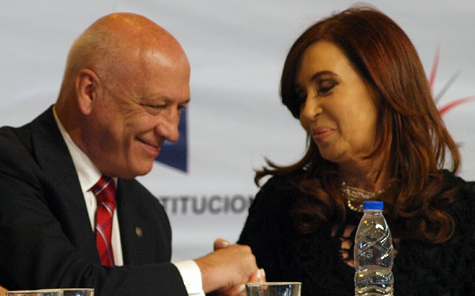 Bonfatti con Cristina en Villa Constitución