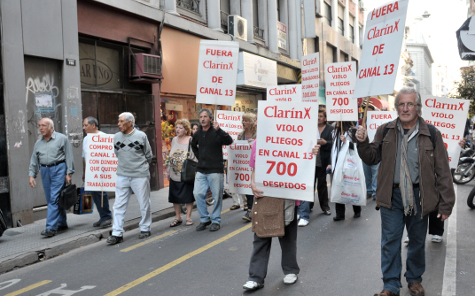 Protesta de empleados de Artear