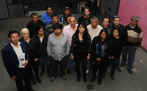 Integrantes de comunidades Qom.